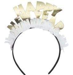 Áramóta kóróna "Happy New Year"  - gull