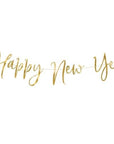 Gyllt "Happy New Year" skrautlengja, 2m