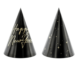Strýtuhattur "happy new years" 18cm