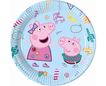 Peppa Pig diskar - 8 stk í pakka