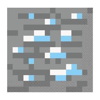 Minecraft servíettur - 16 stk í pakka, 25x25cm