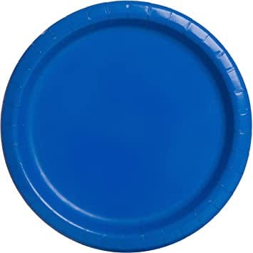 Kóngabláir pappadiskar - 16 stk, 22cm