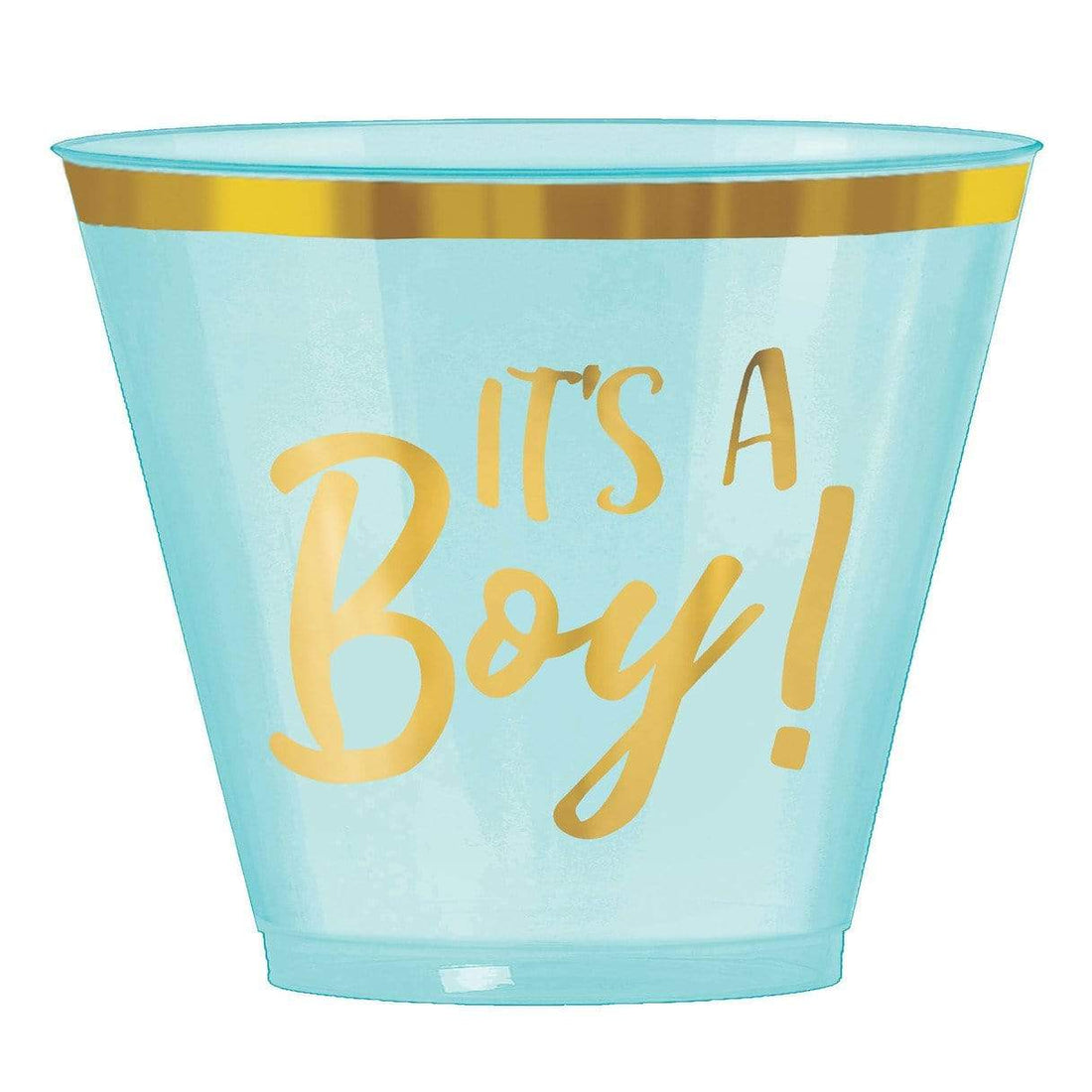 Blá "It´s a boy" glös 250 ml - 10 stk í pakka