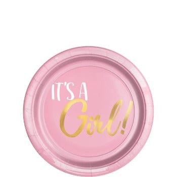 Bleikir "It´s a girl" plast kökudiskar 20 stk