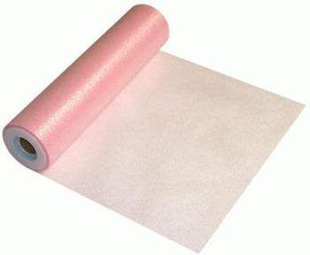 Bleikur glimmer organza renningur 30cm x 20m