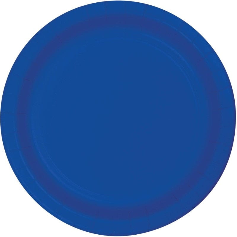 Cobalt blue pappadiskar - 8 stk, 22cm