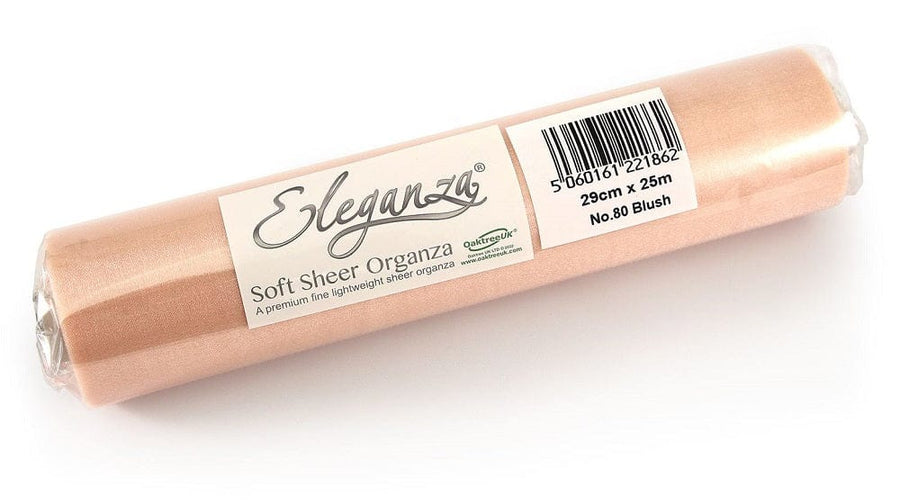 Blush organza renningur 29cm x 25m
