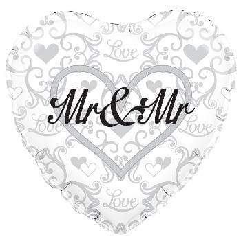 Mr & Mr brúðkaupsblaðra - 45 cm