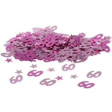 Confetti 60 ára - bleikt