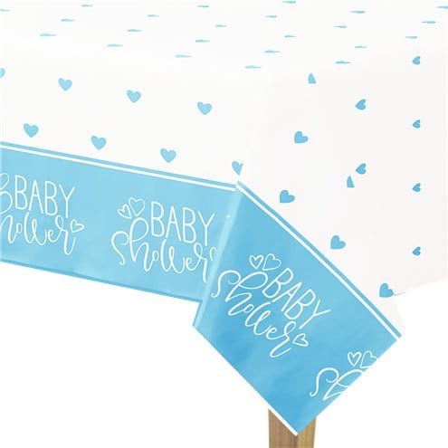 Blár “Baby Shower” plastdúkur  1,3x2,7m