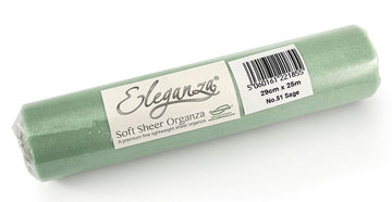 Grænn (Sage) Organza renningur 29cm x 25m