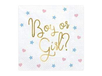 “Boy or Girl” matarservíettur  20 stk