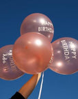 Rósagyllt "Happy Birthday" blöðru kit- 5x blöðrur