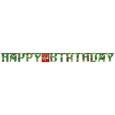 Minecraft “Happy Birthday” skrautlengja 1,7m