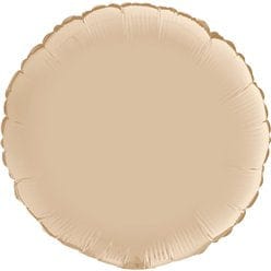 Kremlituð hringlótt satín blaðra 46cm