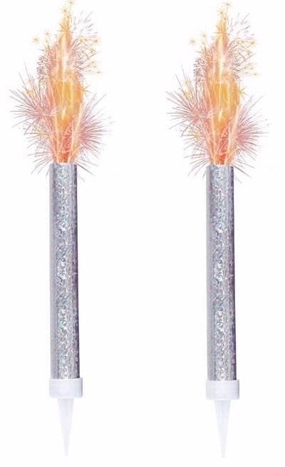 Kökublys silfur 2 stk - 12cm
