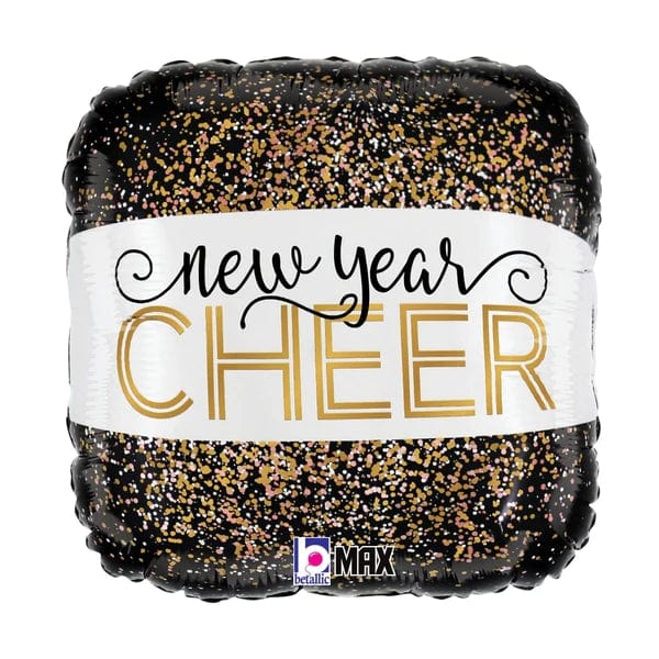 Svört kassalaga “New Year Cheer” áramótaálblaðra - 46cm