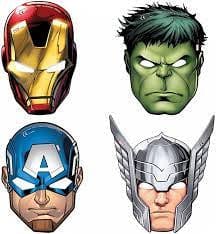 Avengers andlitsgrímur- 6 stk í pakka