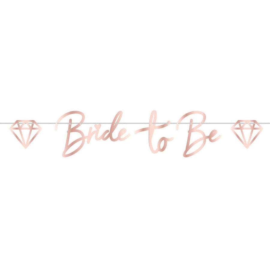 "Bride to be" rósagyllt lengja- 1.58m