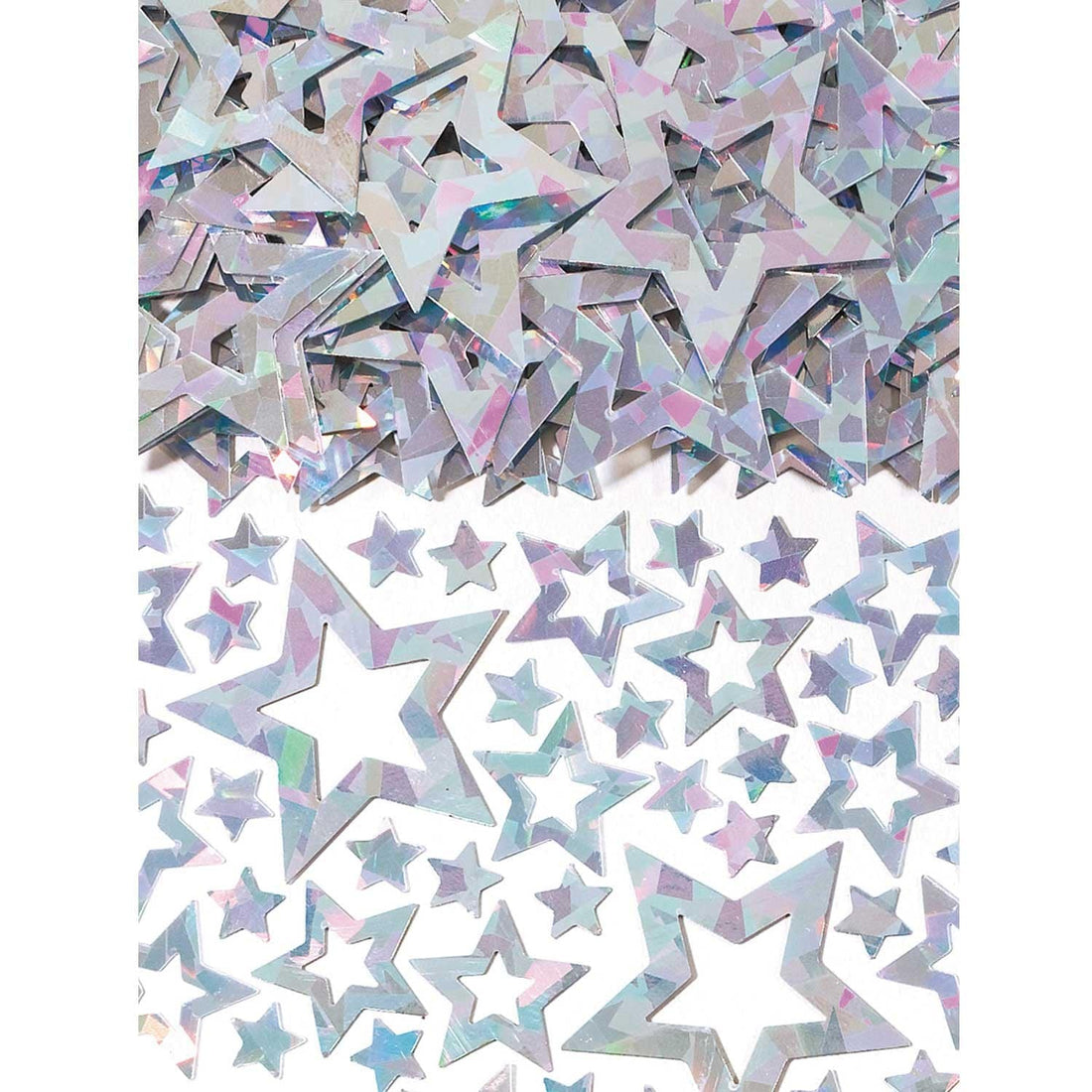 Silfur Confetti stjörnur - 14g