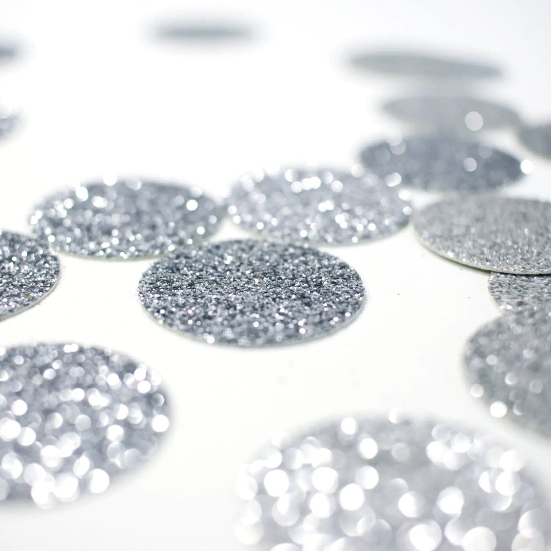 Silfur glimmer confetti 100 stk