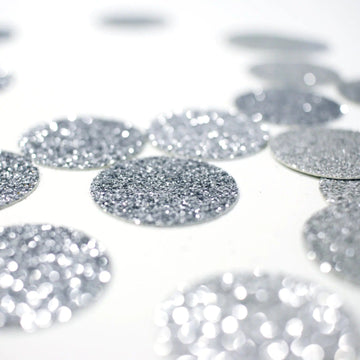 Silfur glimmer confetti 2,5cm- 100stk