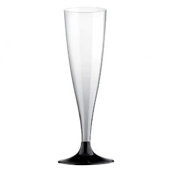 Svört vínglös úr plasti (fjölnota) - 6stk í pakka, 140ml