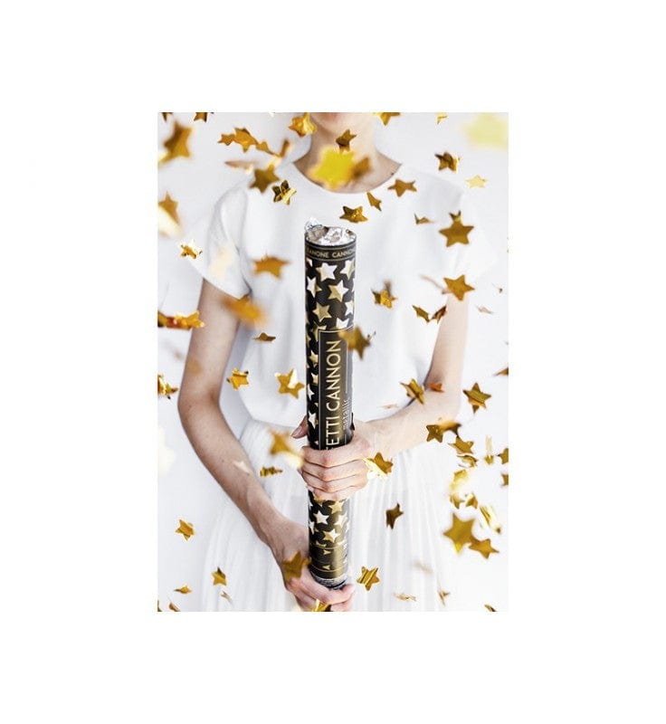 Gyllt stjörnu confetti sprengja  40cm