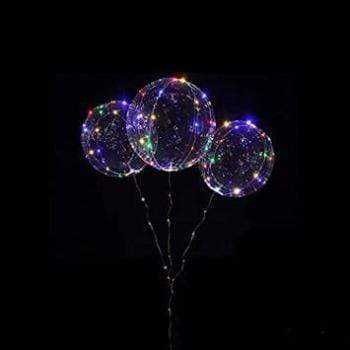 Led ljósablaðra marglita - 40 cm með helíum