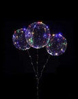 Led ljósablaðra marglita - 40 cm með helíum