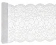 Hvítur blúndu borðrenningur- 18cm x 3m
