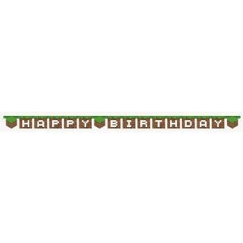Minecraft “Happy Birthday” skrautlengja 2,4m