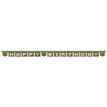 Minecraft “Happy Birthday” skrautlengja 2,4m