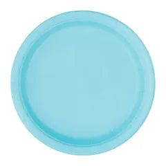 Pastel bláir pappadiskar 16stk í pakka 22cm