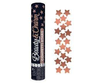 Rósagyllt stjörnu confetti sprengja  30cm