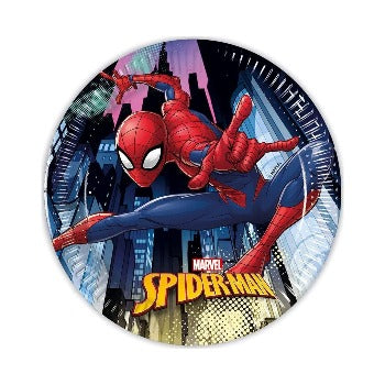 Spiderman diskar- 19,5cm 8stk í pakka