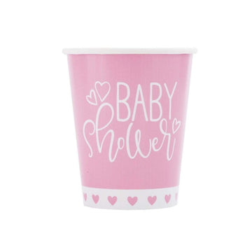 Bleik “Baby shower” glös  8 stk