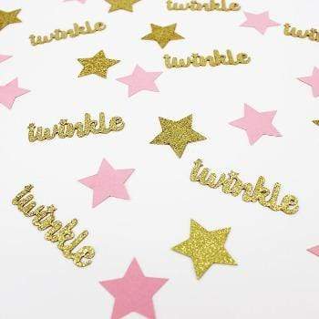 Twinkle twinkle confetti - gyllt og bleikt 100stk