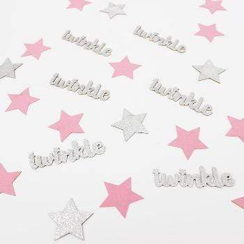 Twinkle twinkle confetti - silfur og bleikt 100stk