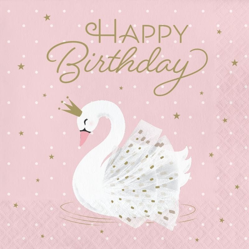 Svana “Happy Birthday” servíettur - 16 stk í pakka
