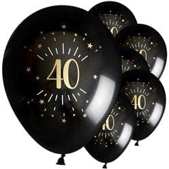 Svört 40 ára latex blaðra -30 cm
