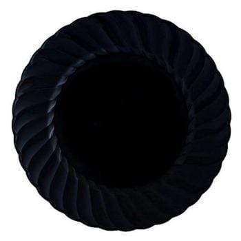 Svartir plastdiskar 26cm - 18 stk ì pakka