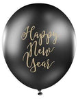 Svört  "Happy New Year" blaðra - 30cm