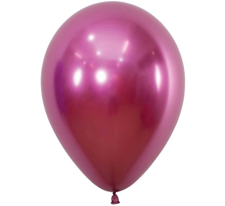 Dökkbleik krómblaðra 28 cm